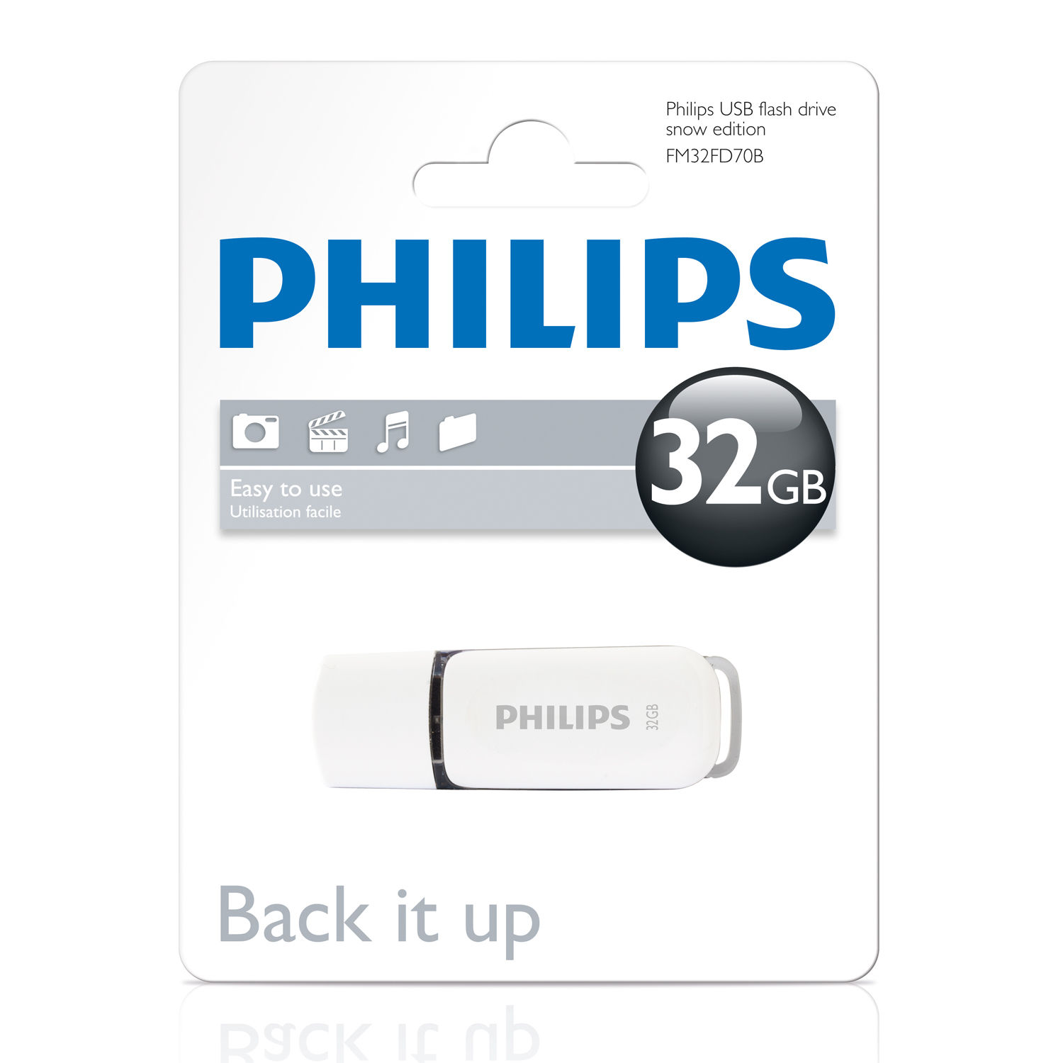 32GB Philips Snow Collection USB 2.zero Flash Key Drive USB 2.zero Memory Stick 32GB - Image 3