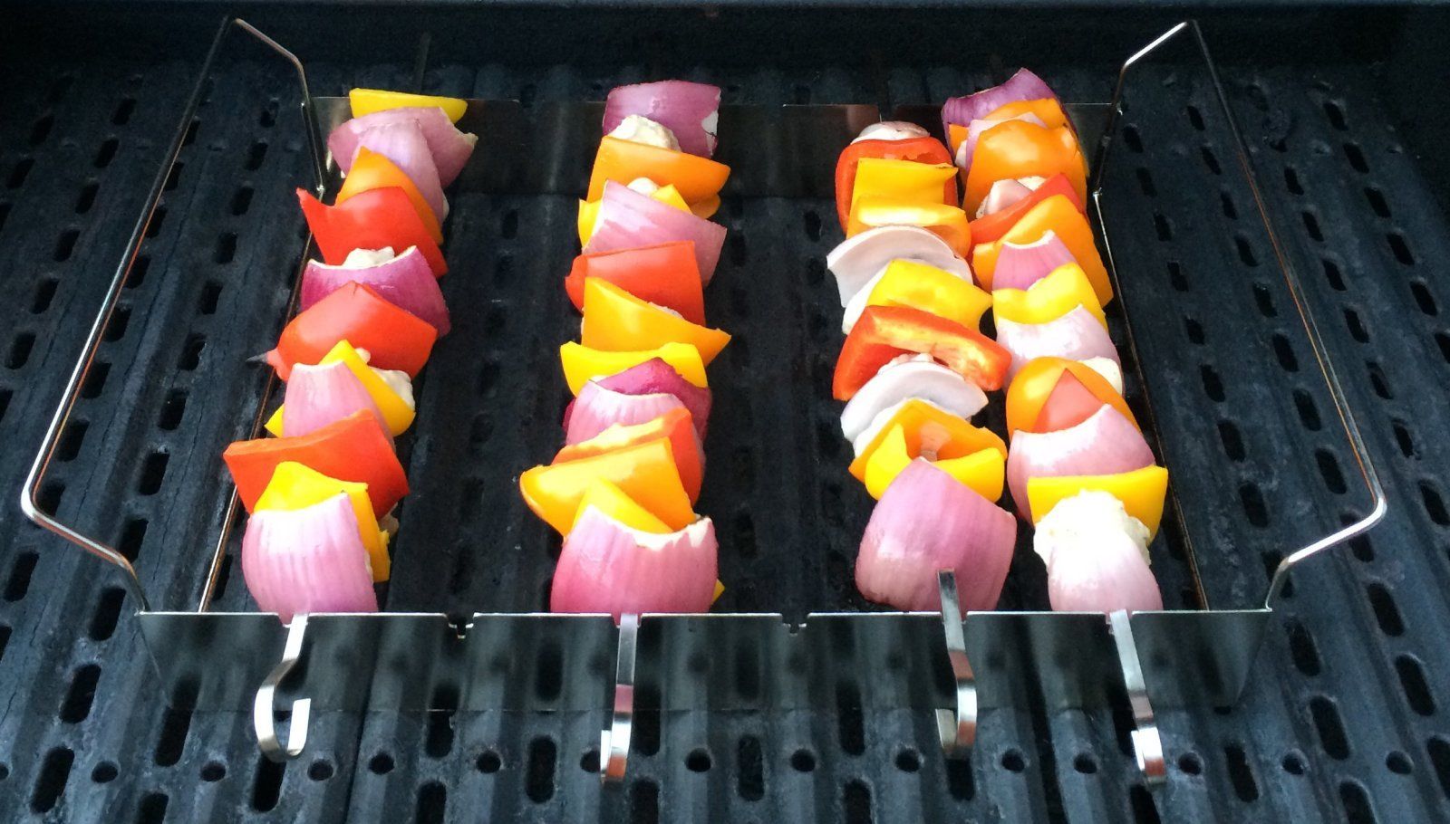 Shish Kabob Grilling Rack with 6x37cm Skewers (BBQ Equipment) - Barbecue Stain - Image 7