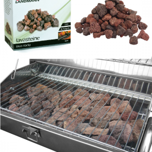 Landmann three Kg Lava Rocks BBQ Field Coal Gasoline Barbecues Fireplace Burner Camp