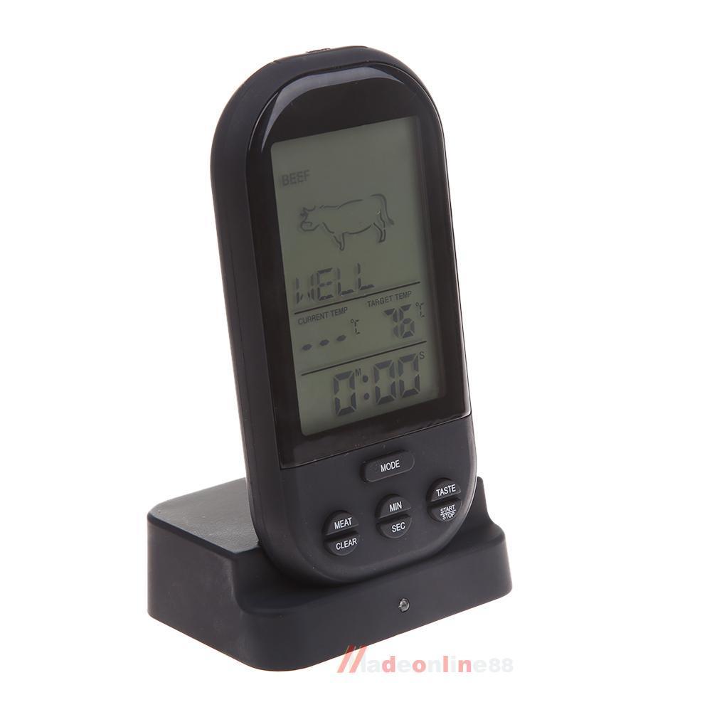 New Wi-fi LCD Remote Thermometer For BBQ Grill Meat Kitchen Oven Meals Cooking - Image 6