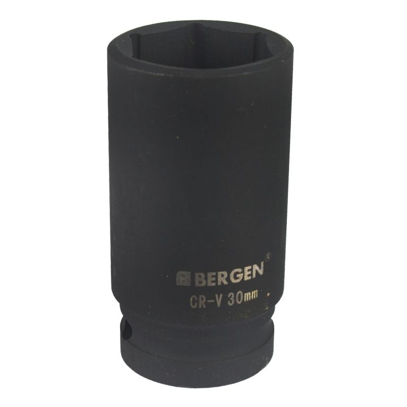 30millimetre 1/2" Drive Double Deep Metric Impact Socket Single Hex By BERGEN AT597