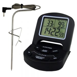 Wi-fi Digital Cooking Thermometer Alarm & Timer LCD Temperature BBQ Remote UK
