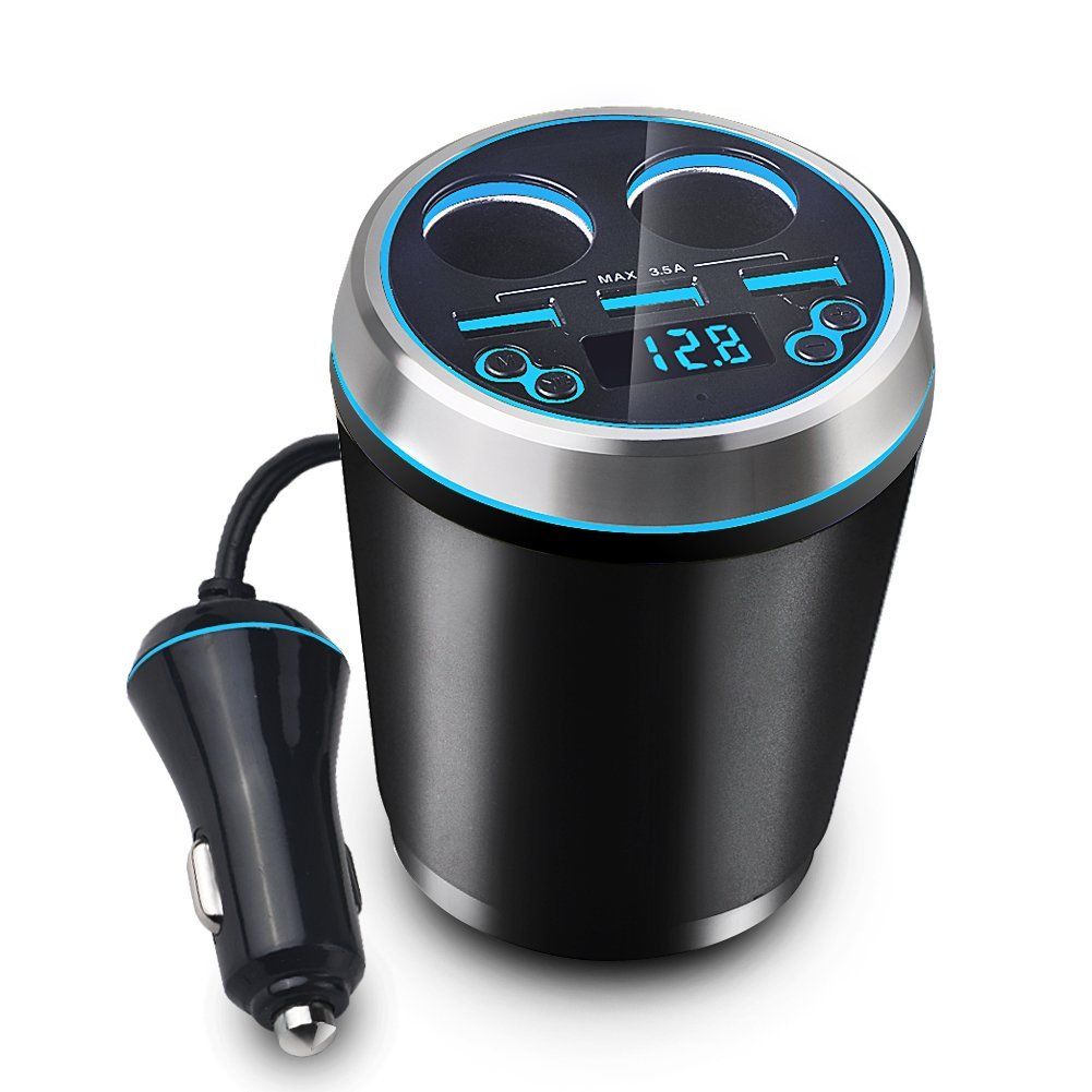 Bluetooth Car Kit Handsfree FM Transmitter Radio MP3 Player 3 Ports USB Charger - Image 2