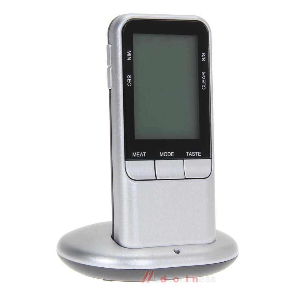 Wi-fi LCD Remote Thermometer W/ Probe Timer for BBQ Grill Meat Kitchen Oven - Image 3