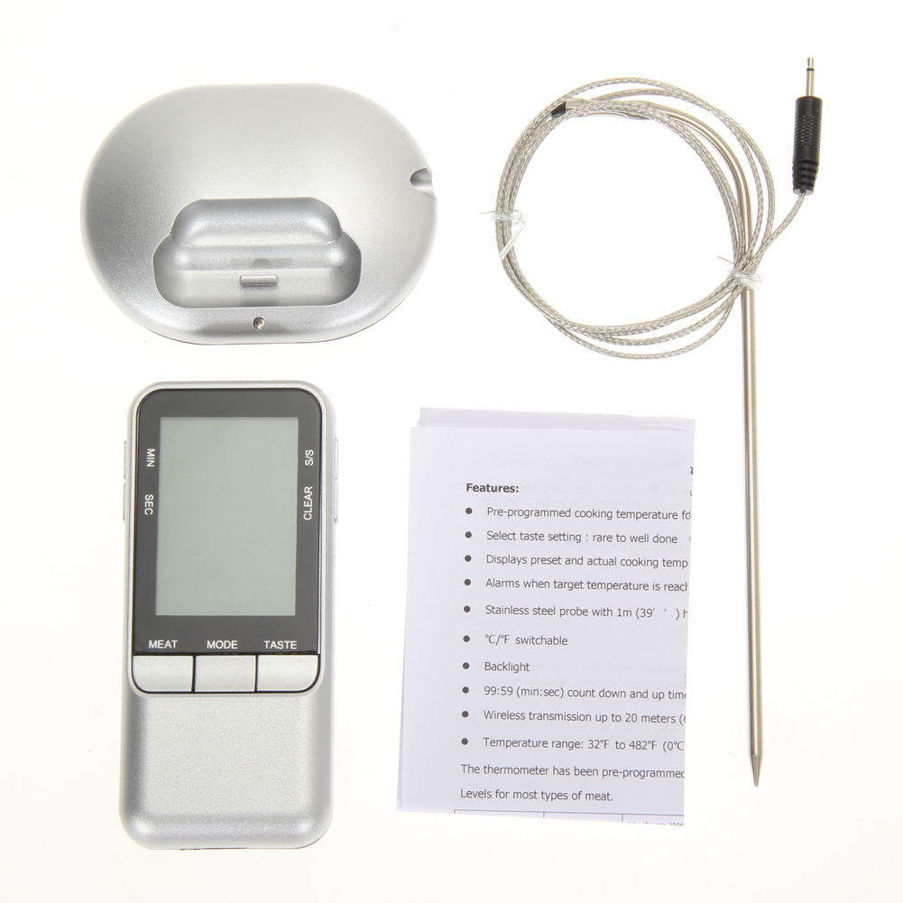 Wi-fi LCD Remote Meat Cooking Thermometer for Oven BBQ/ Smoker/ Meals/ Kitchen - Image 6