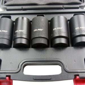 US Pro 5pc 1/2" Drive Deep Impact Socket Set | 30-36mm | Hub Nut Removal