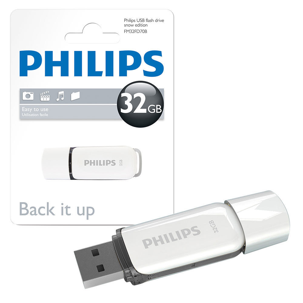 32GB Philips Snow Collection USB 2.zero Flash Key Drive USB 2.zero Memory Stick 32GB