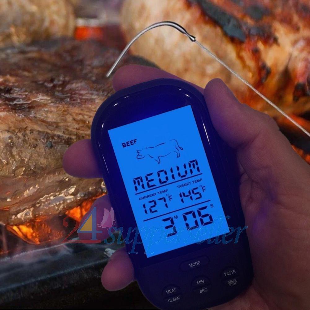 Wi-fi LCD Remote Thermometer For BBQ Grill Meat Kitchen Oven Meals Cooking UK - Image 3