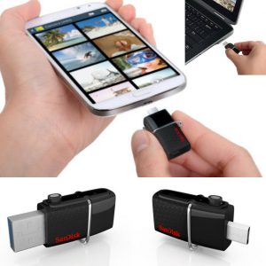 SanDisk 16GB Extremely Twin Flash Drive Pen Memory Stick For Android Telephones Tablets