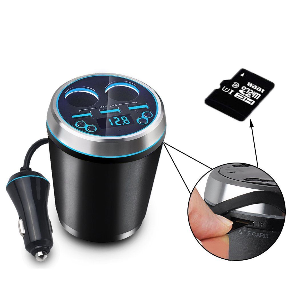 Bluetooth Car Kit Handsfree FM Transmitter Radio MP3 Player 3 Ports USB Charger - Image 5