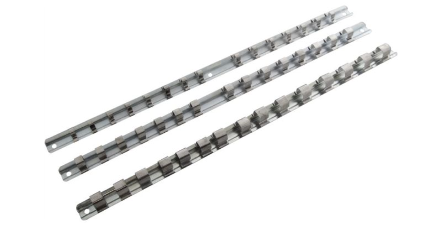 3pc Mechanics Socket Retaining Rail Clip holder 1/4",3/8" & 1/2" snap On sockets - Image 2