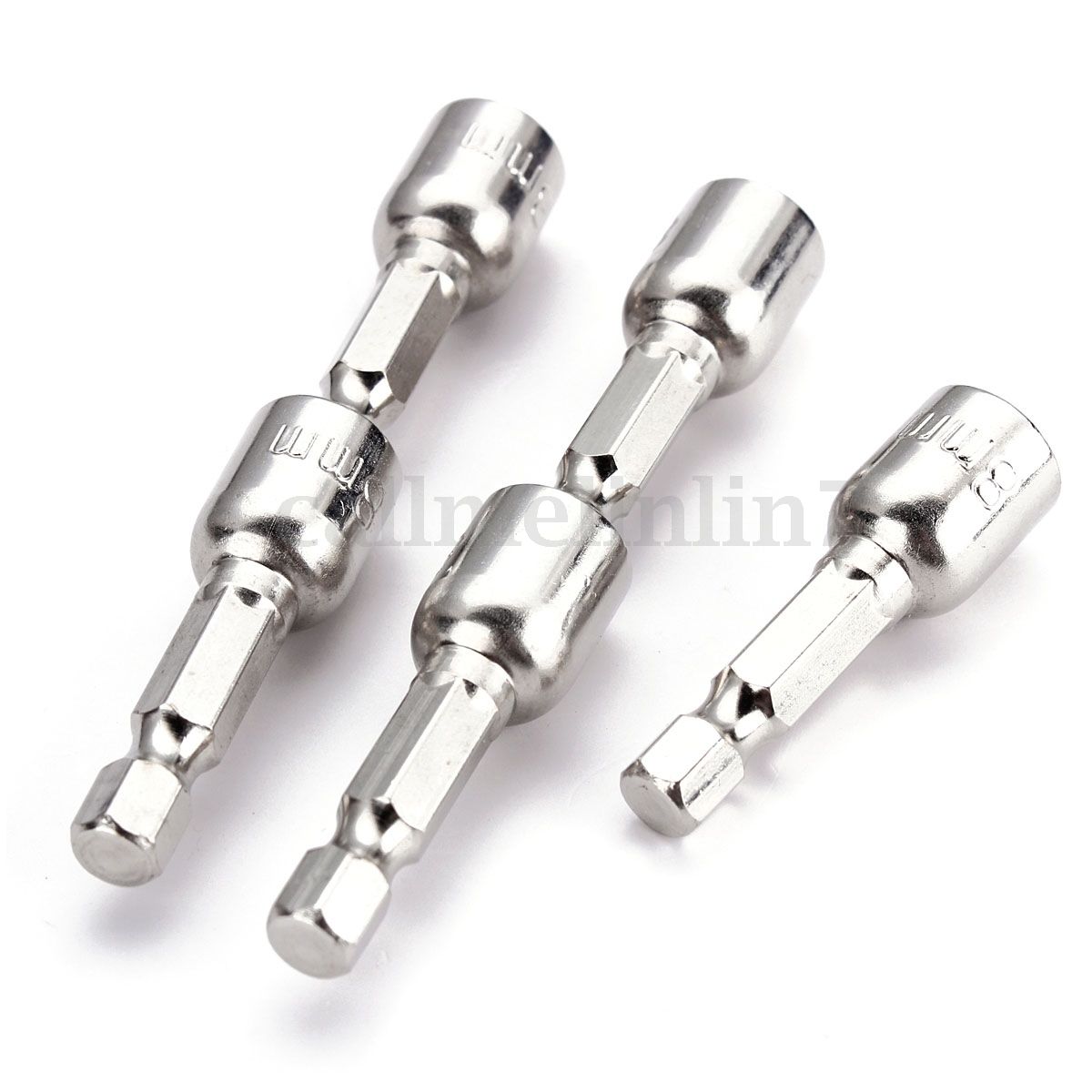 5PCS 42mill Lengthy Silver Tone 8mm Magnetic Hex Shank Head Drive ...
