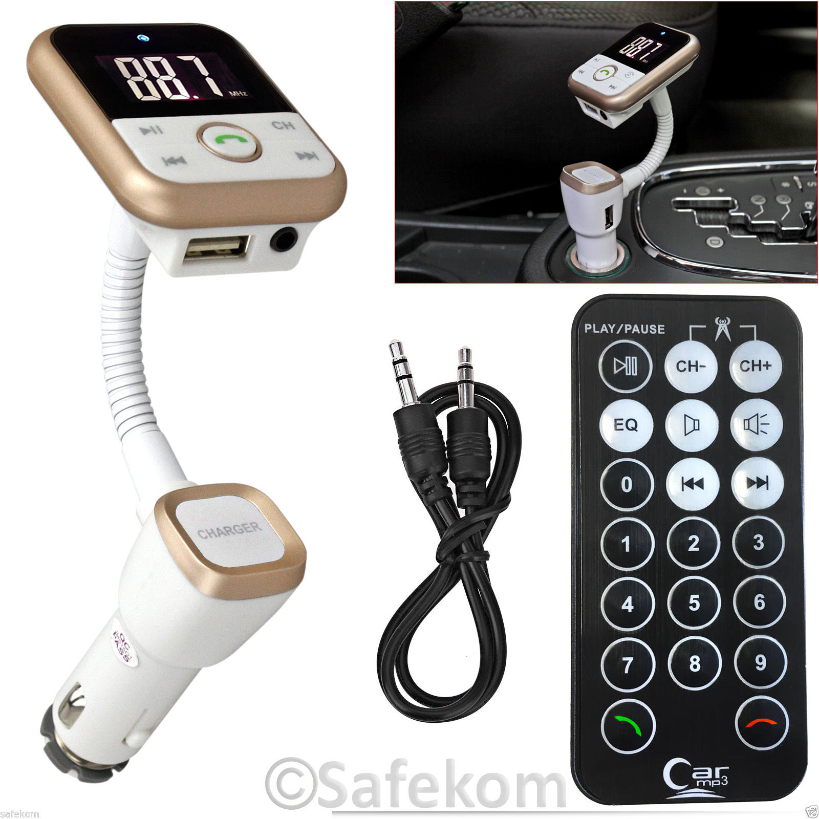 Wireless Bluetooth FM Transmitter MP3 Player SD USB Mobile Phone Charger Car Kit - Image 3