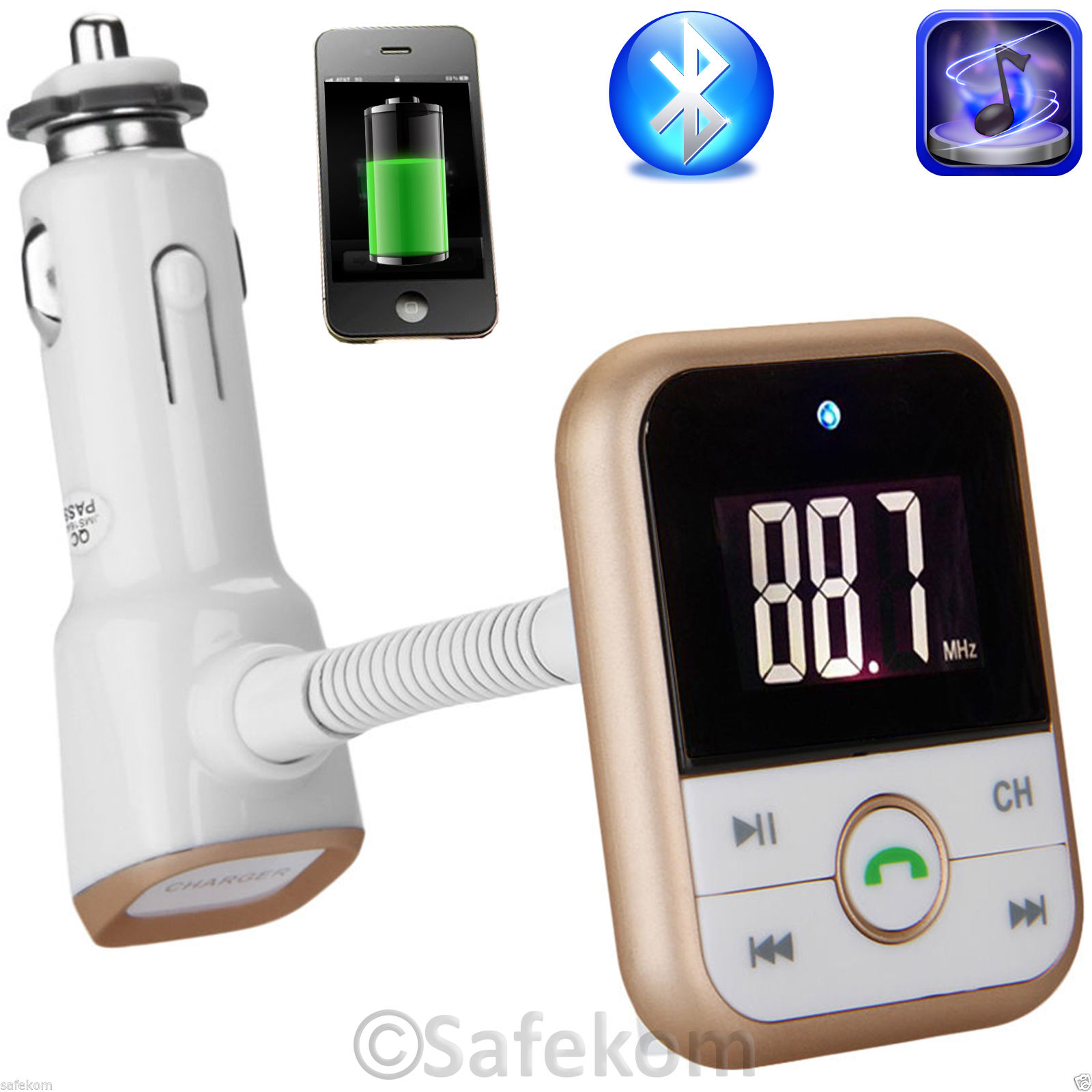Wireless Bluetooth FM Transmitter MP3 Player SD USB Mobile Phone Charger Car Kit - Image 6