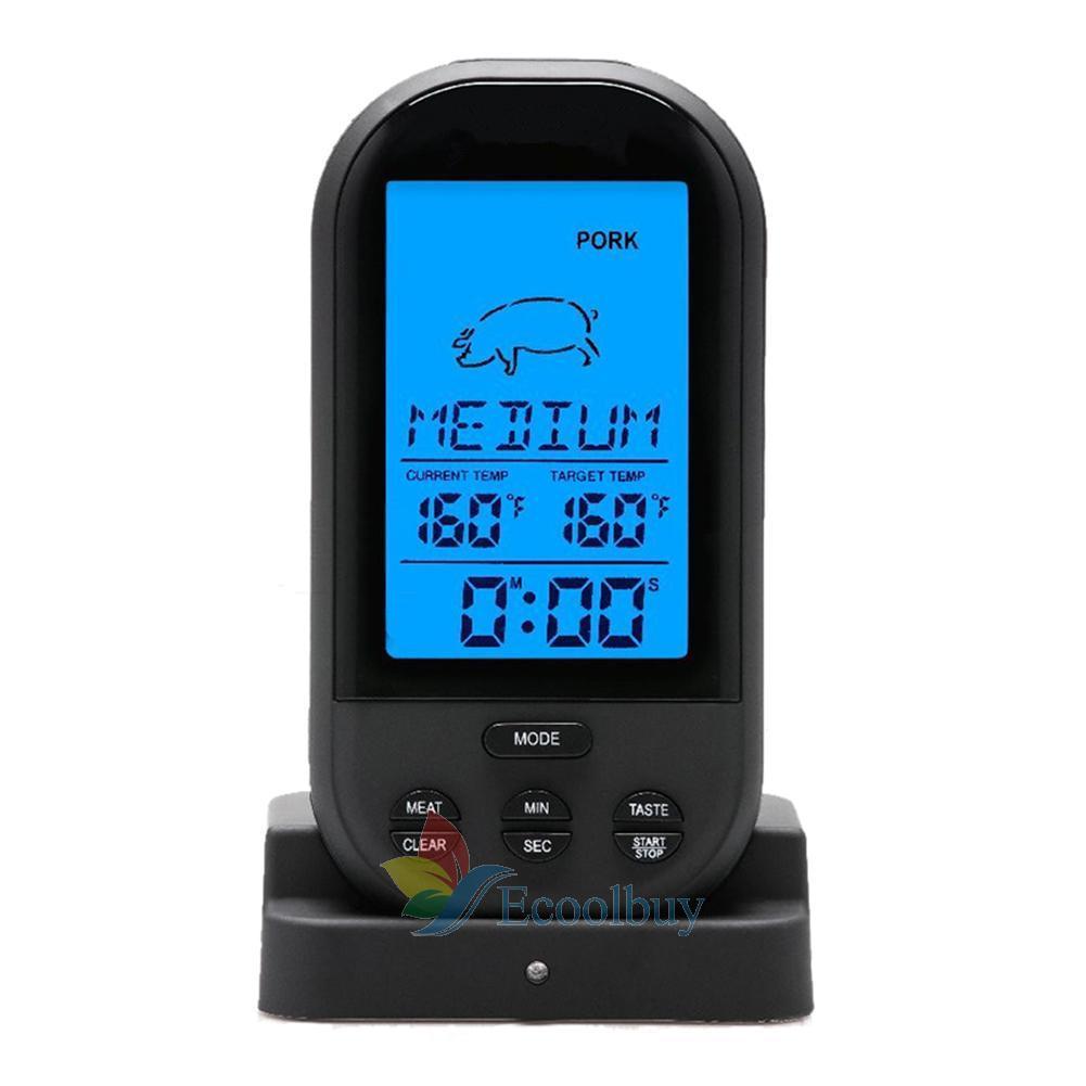 Digital LCD Wi-fi Remote Probe Meat Thermometer BBQ Oven Grill Smoker Cooking - Image 2