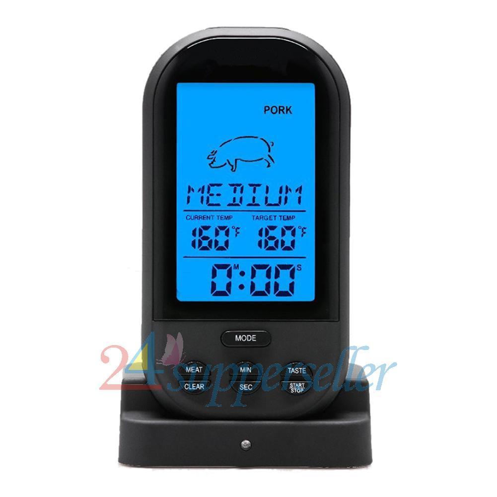 Wi-fi LCD Remote Thermometer For BBQ Grill Meat Kitchen Oven Meals Cooking UK - Image 4