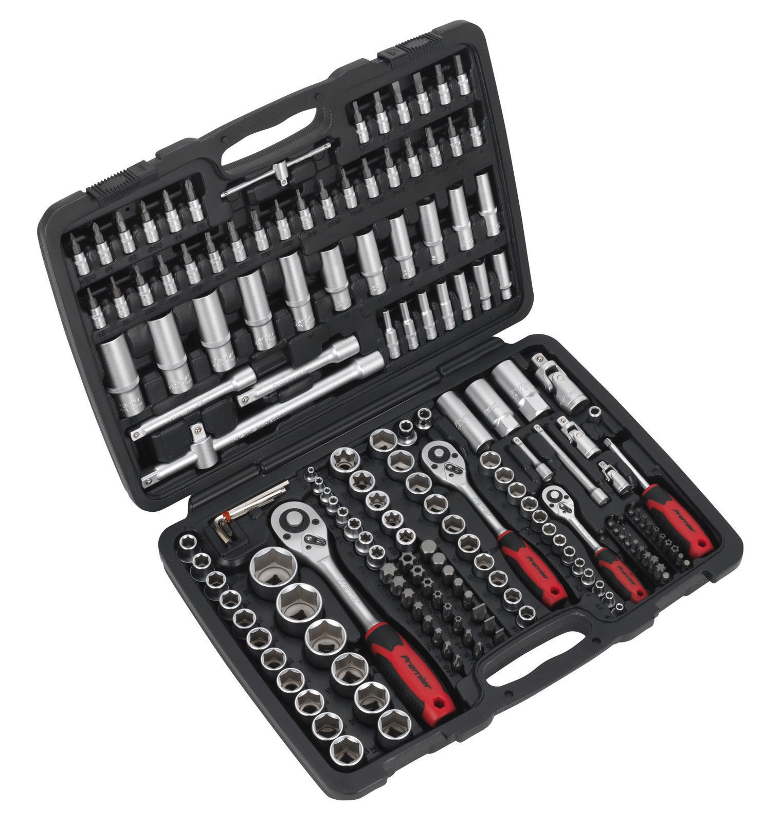 Sealey AK7955 172laptop 1/four", three/eight" & 1/2"Sq Dr 6pt Premier Socket Set