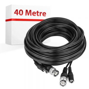 40 METRE PRE-MADE SIAMESE CABLE CCTV BNC VIDEO AND DC POWER CABLE 40M