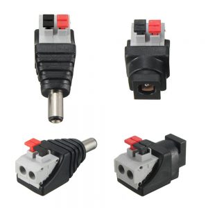 Clip In Press Spring Feminine Male Energy Balun Connector Adapter Plug Socket CCTV