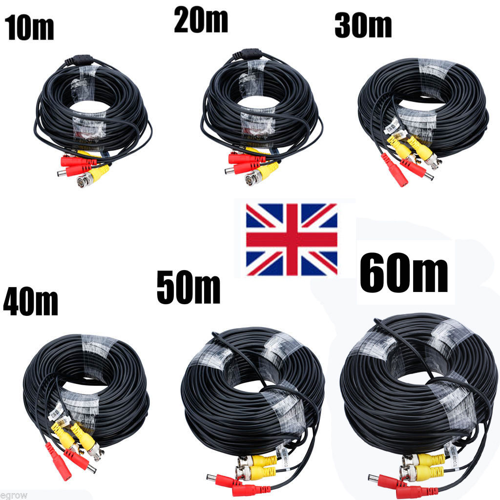 four 10M-60M BNC Surveillance Video Energy Cable For CCTV Digital camera DVR protection System - Image 8