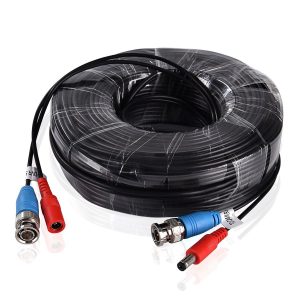 18M 60FT 2 in 1 VIDEO POWER BNC CABLE FOR AHD CCTV SECURITY CAMERA&DVR UK