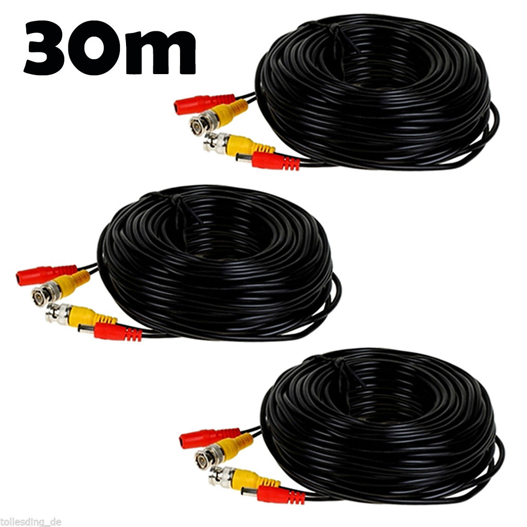 10M/M/30M/40M CCTV DVR surveillance Digicam Video Recorder DC Energy Cable BNC RCA - Image 5
