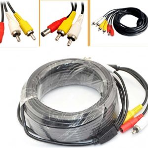 CCTV security measure DVR Digicam Phono RCA AV Audio Video DC Energy Cable Plug 5m - 40M