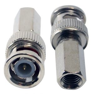 X2 BNC Twist On Male Plug Finish for RG59 CCTV home protection Digicam Cable Connector UK