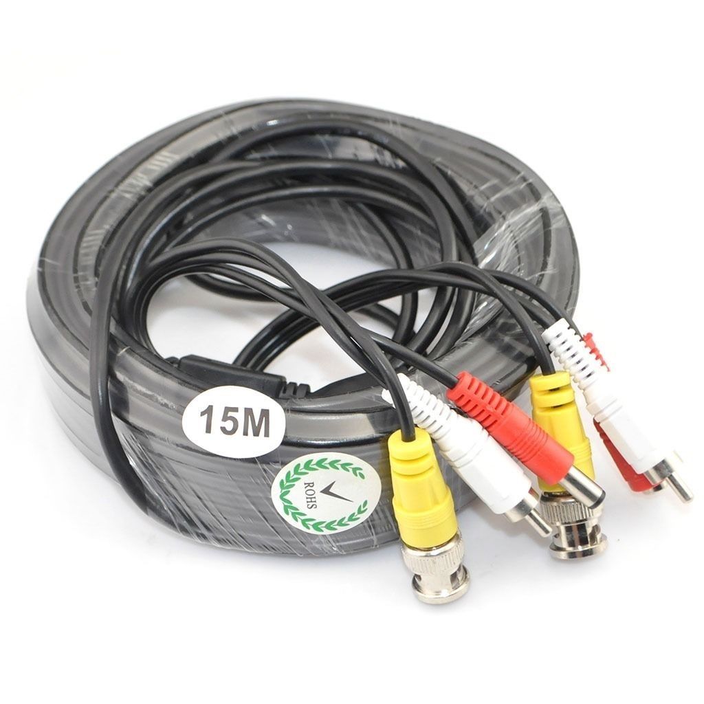 5M,10M,15M,M,30M Video Audio 12V Energy DVR CCTV Digicam RCA BNC Cable Wire Lead - Image 2
