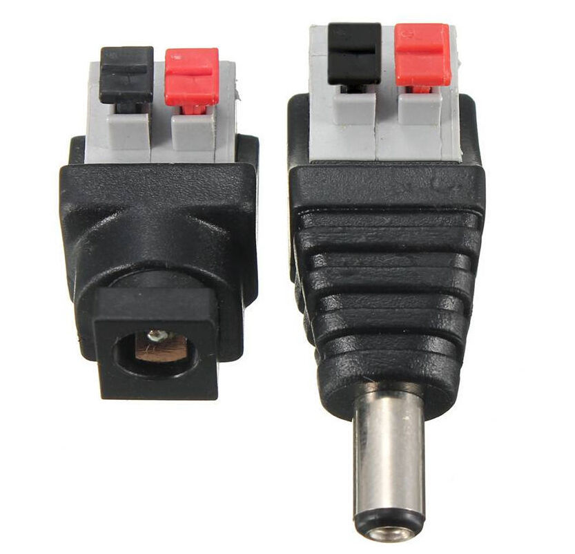 Clip In Press Spring Feminine Male Energy Balun Connector Adapter Plug Socket CCTV - Image 2