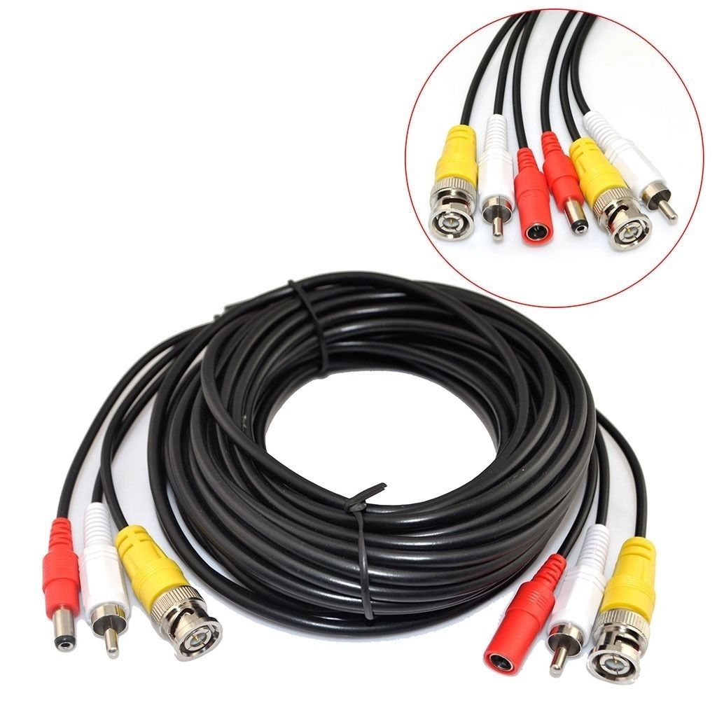 5M,10M,15M,M,30M Video Audio 12V Energy DVR CCTV Digicam RCA BNC Cable Wire Lead