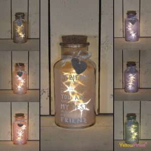 LED LIGHT UP JAR DECORATION GIFT MESSAGE STAR PRESENT BIRTHDAY FAIRY WARM