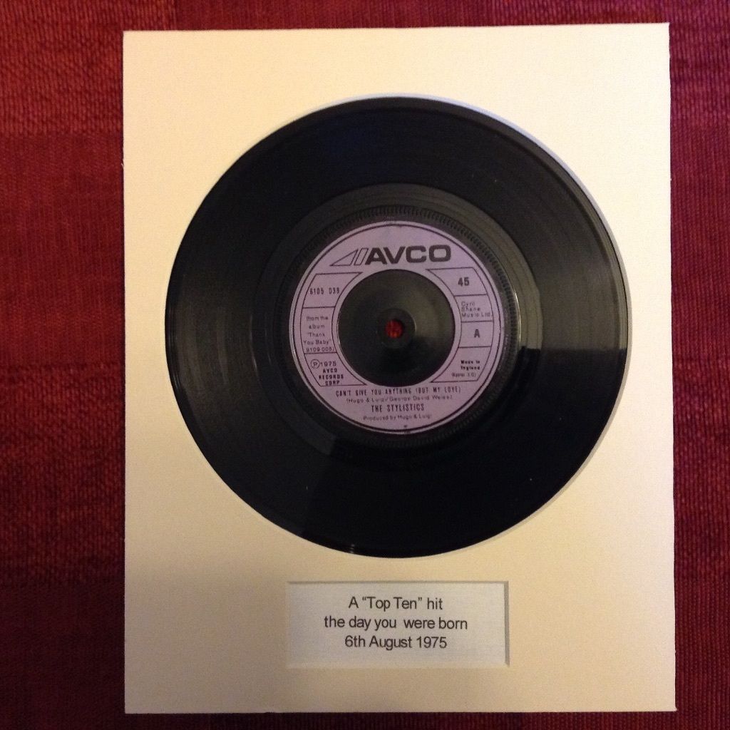 30th,40th,50th,BIRTHDAY - HIT RECORD ON THE DAY YOU WERE BORN distinctive reward presents!