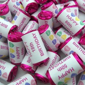 Personalised Birthday Mini Love Coronary heart Sweets 13th 16 18 21st 30 40 50 60 65 70