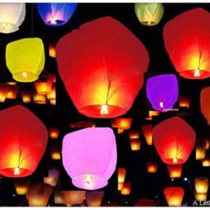 Muiti-Colored Flying Chinese language Sky Lantern Birthday/Get together/Marriage ceremony/Celebration