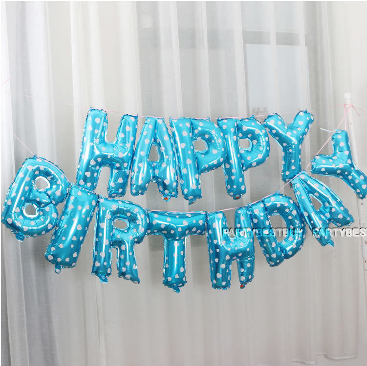 Self Inflating Glad Birthday Banner Balloon Bunting Gold / Silver Letters Foil - Image 5