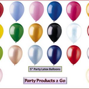 50 Carton 5" Inch Latex Balloons Metallic Pearl Crystal Birthday marriage ceremony Get together CTI