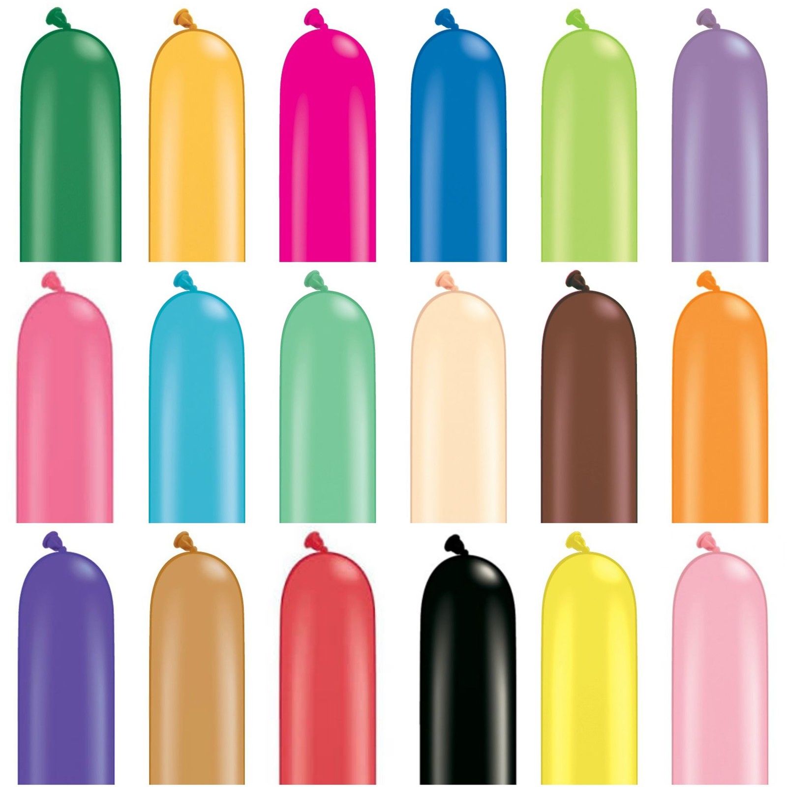 Qualatex 260Q Modelling Balloons 5-100PK Strong Colors Ornament Celebration