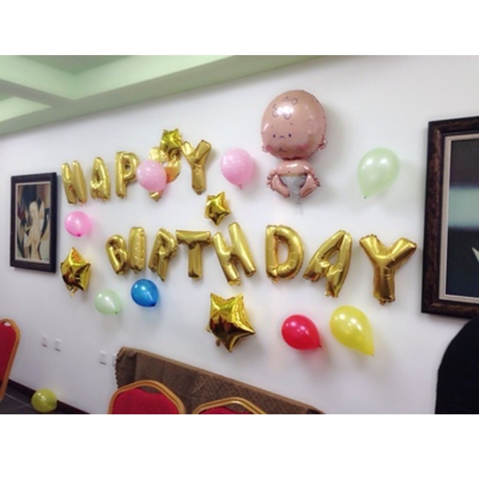 Gold, Silver, Blue & Pink 16" Alphabet Letter Quantity Foil Balloons *NAME *PARTY - Image 4