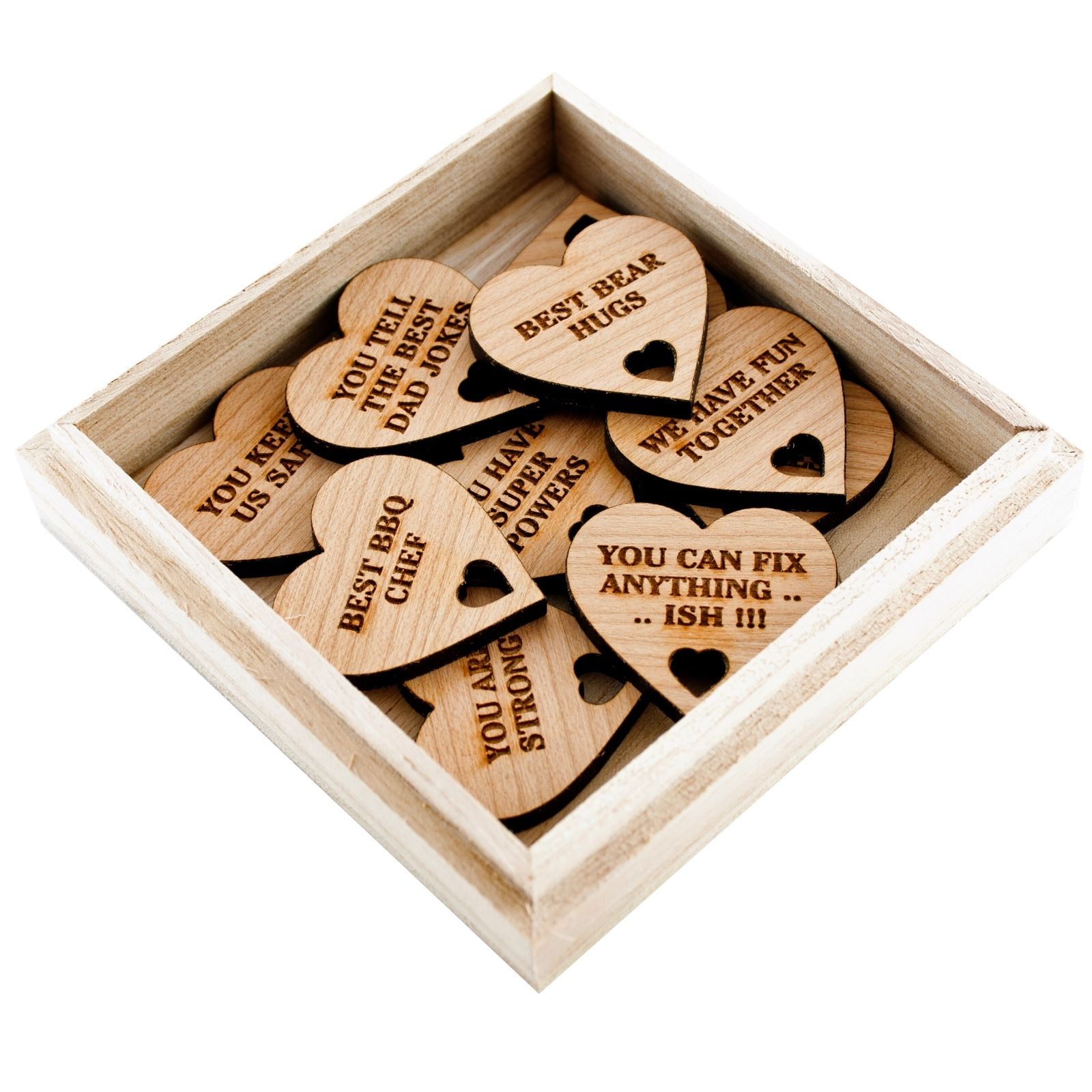 10 Causes Why I Love You Personalised Birthday Present Daddy Dad Any Identify Wooden Field - Image 3