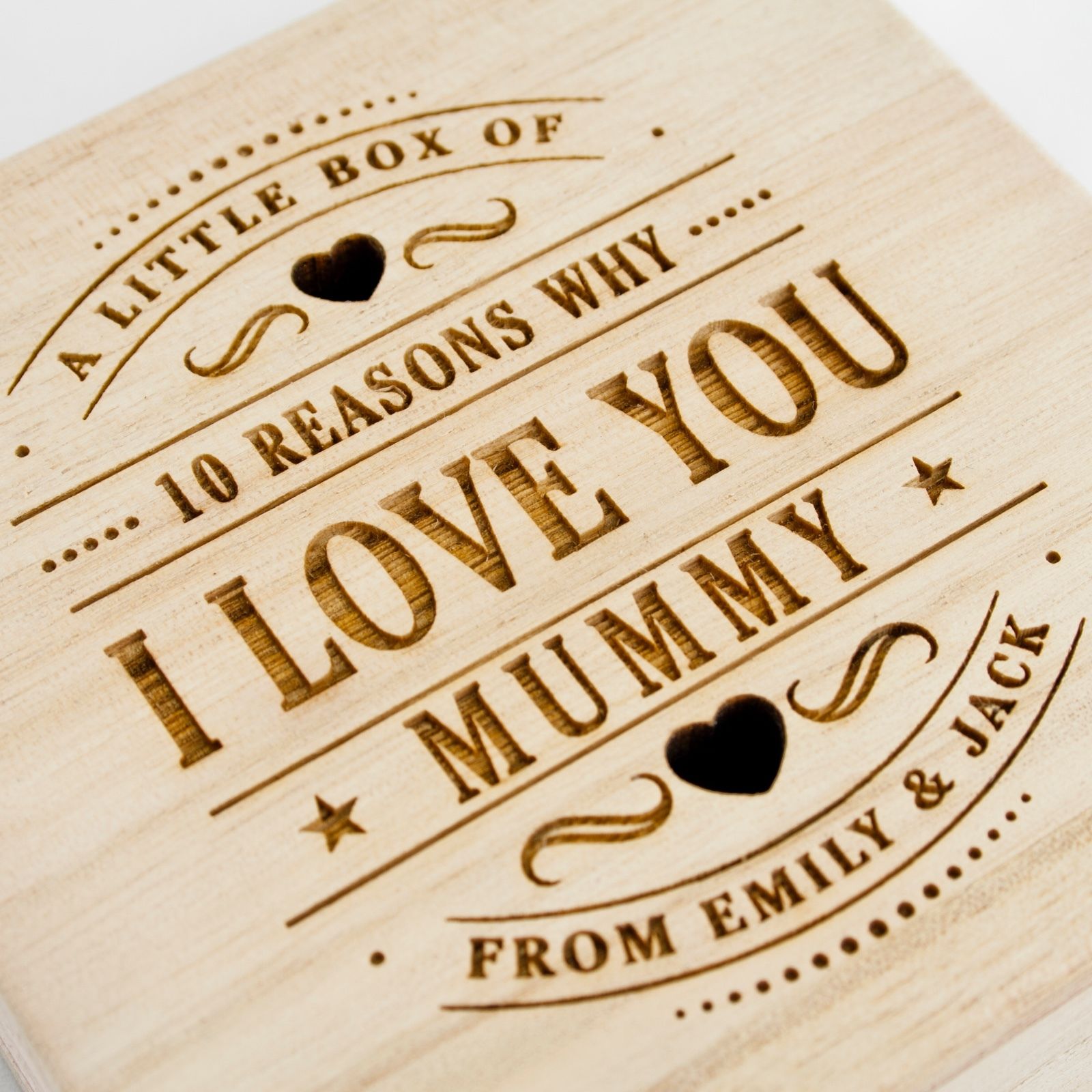 10 Causes Why I Love You Personalised Birthday Present Daddy Dad Any Identify Wooden Field - Image 7
