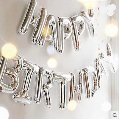 GIANT GOLD / SILVER HAPPY BIRTHDAY SELF INFLATING BALLOON BANNER BUNTING PARTY - Image 6