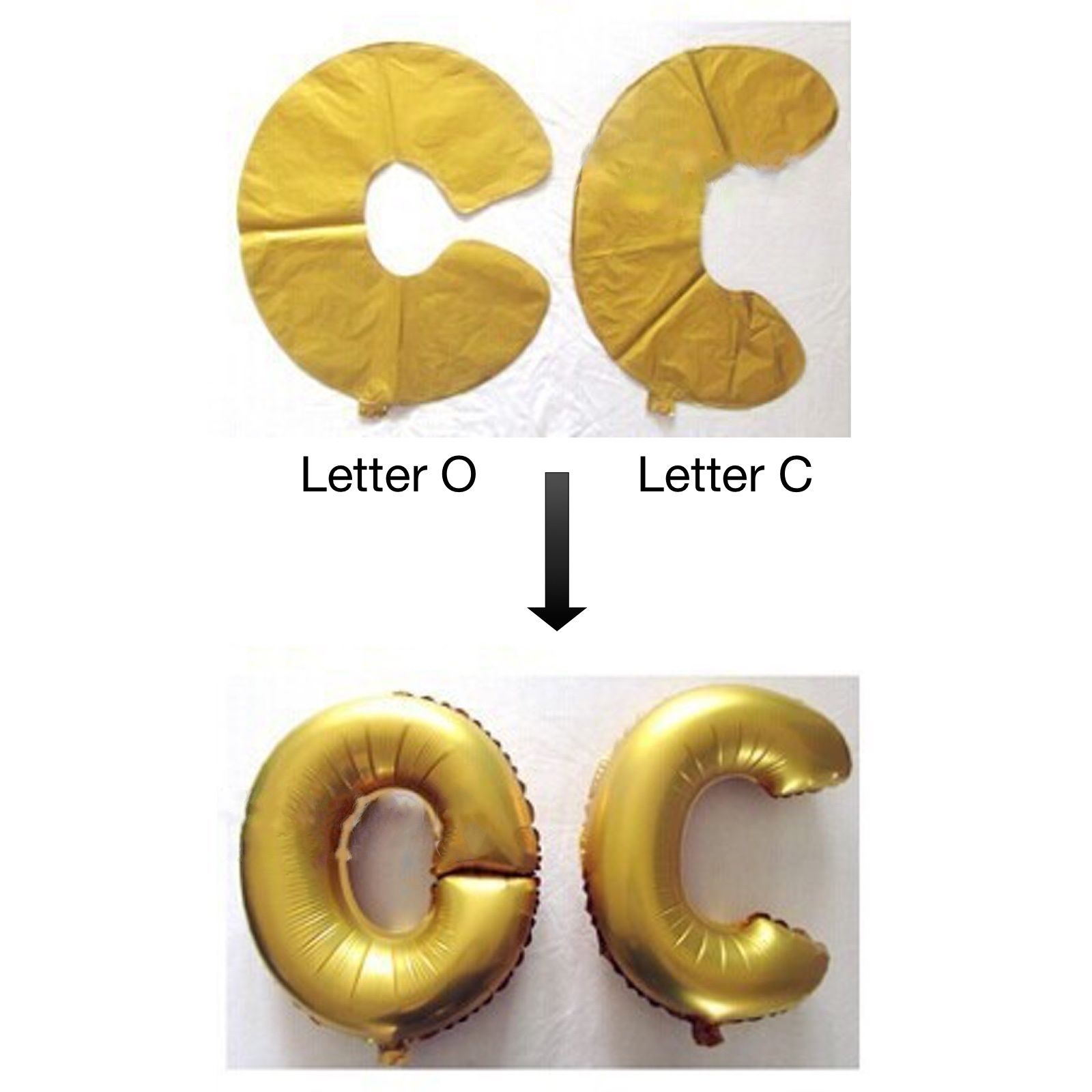 Gold, Silver, Blue & Pink 16" Alphabet Letter Quantity Foil Balloons *NAME *PARTY - Image 6
