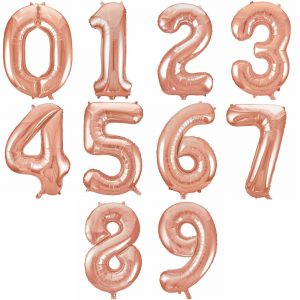 34" Large Foil Quantity Rose Gold Helium Massive Balloons Birthday Get together Wedding ceremony