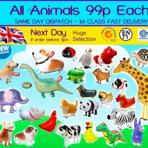 WALKING PET BALLOON ANIMAL HELIUM AIRWALKER BIRTHDAY DOG KIDS PARTIES TOYS FARM