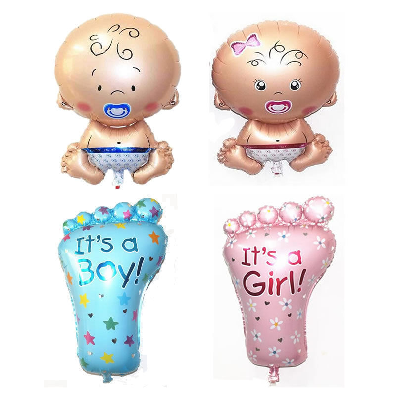 four Piece Foil Child Bathe Balloons Birthday Celebration Decorations Boy Lady Pink Blue - Image 4
