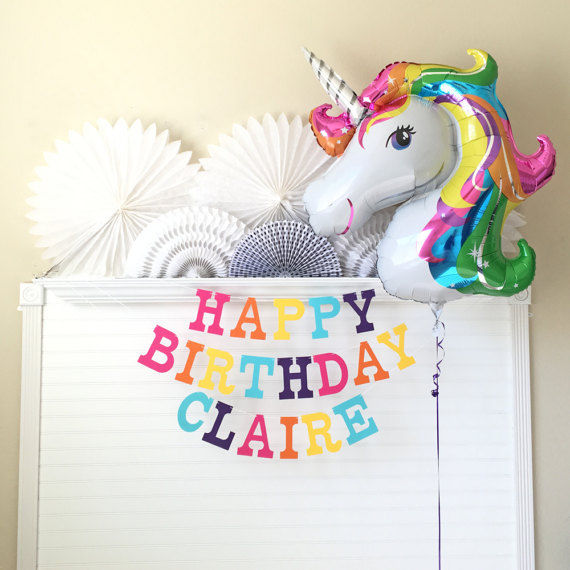 Supershape Rainbow Unicorn Head Foil Balloon Childrens Birthday Occasion Ornament - Image 7