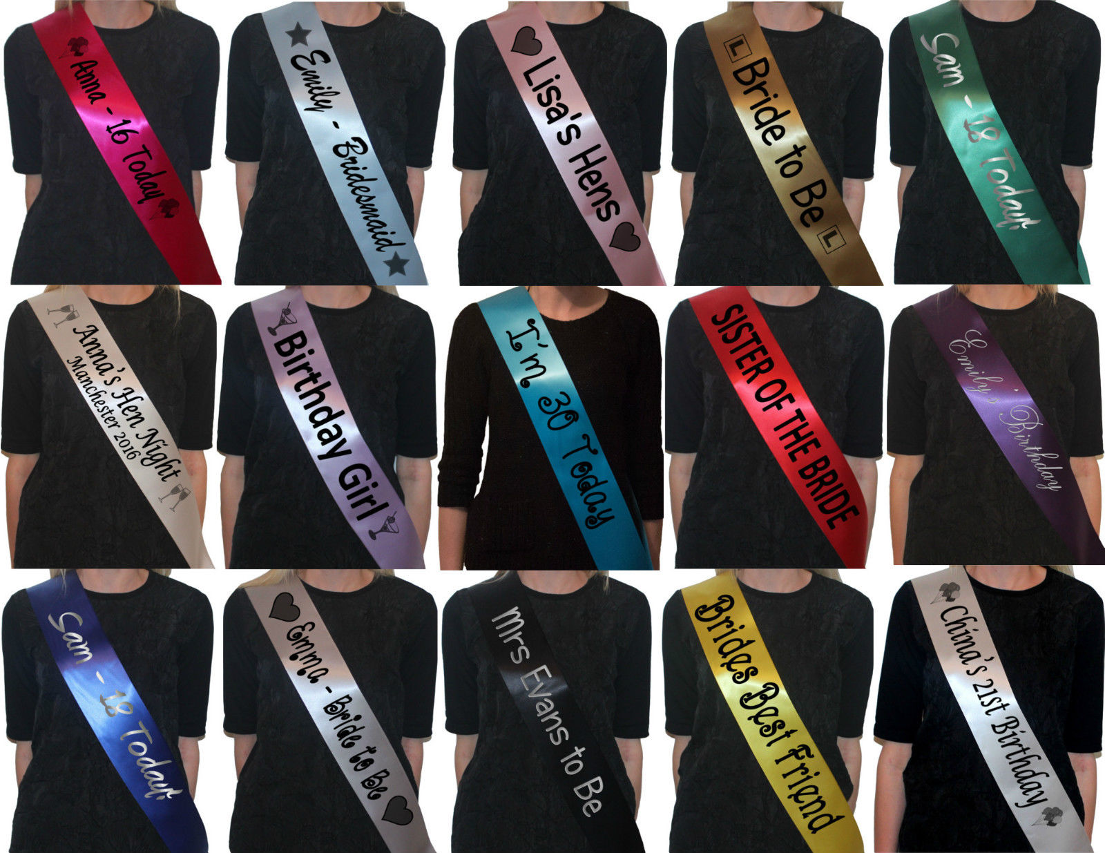 Personalised Hen Social gathering Evening Do Sash / Birthday Sashes equipment Present/ Bride