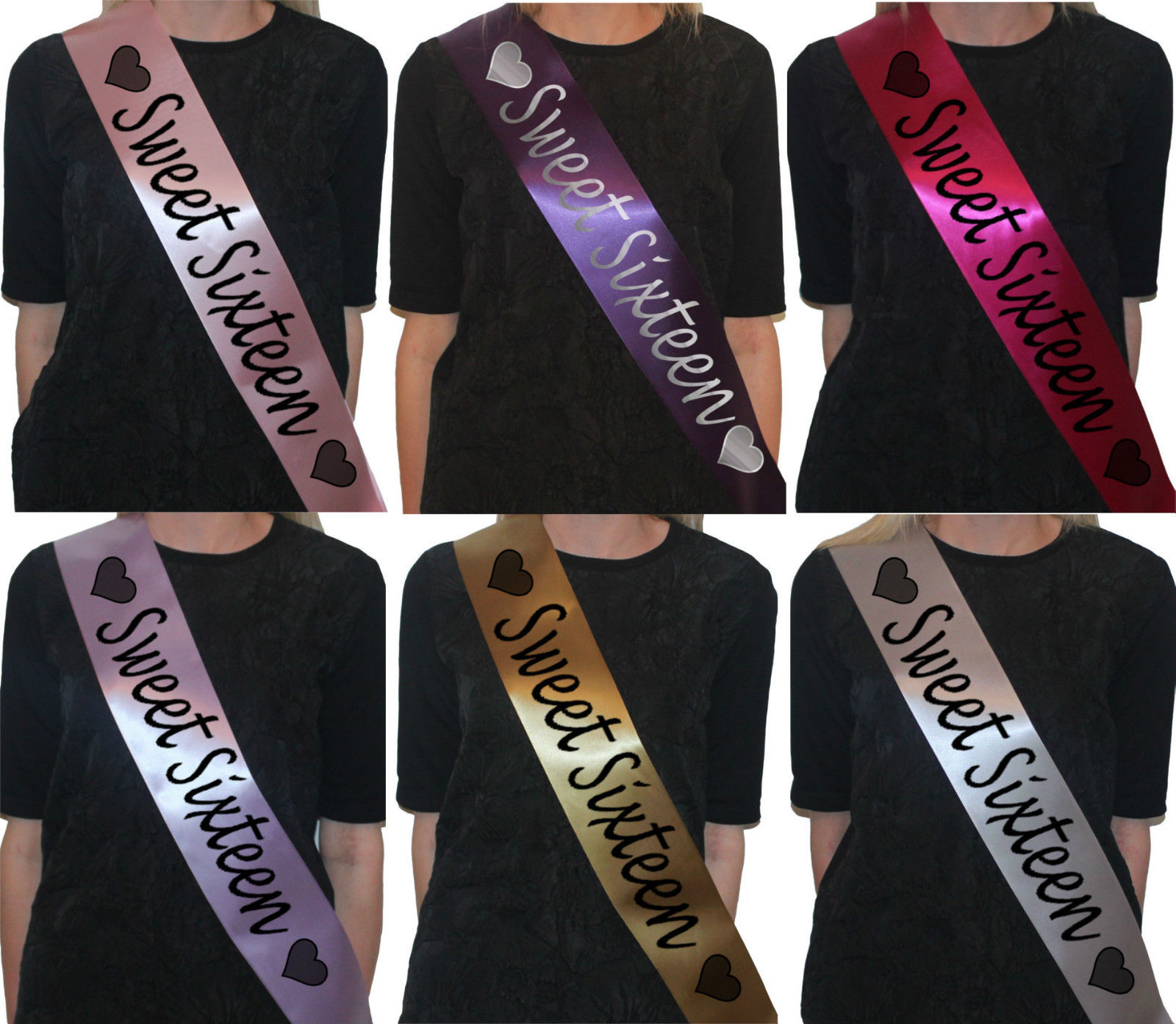 Candy Sixteen Birthday Sash for ladies 16th get together present accesory Satin Ribbon