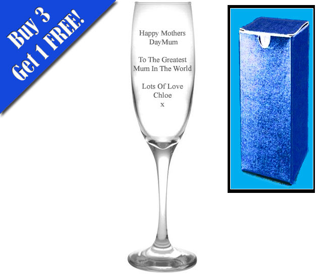 Personalised Engraved Champagne Flute Marriage ceremony Wine Birthday Bridesmaid Anniversa - Image 3
